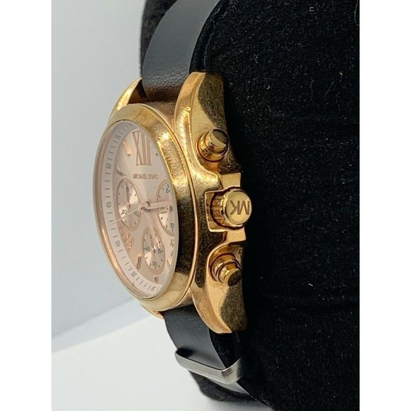 Michael Kors MK6066 Women Black Leather Analog Ros main image 11